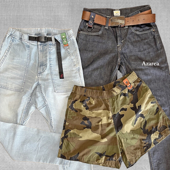 【オーダーカラー15色】あったら便利なレザーベルトクリップ・ベルトフック・クリップキーホルダー・カラビナ 5枚目の画像