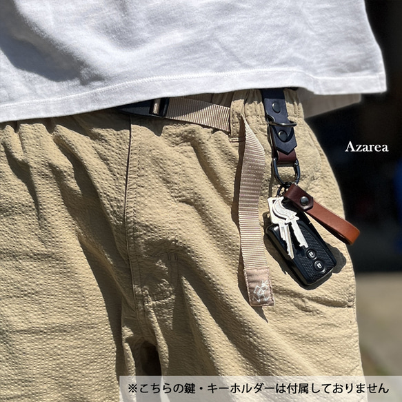 【オーダーカラー15色】あったら便利なレザーベルトクリップ・ベルトフック・クリップキーホルダー・カラビナ 2枚目の画像