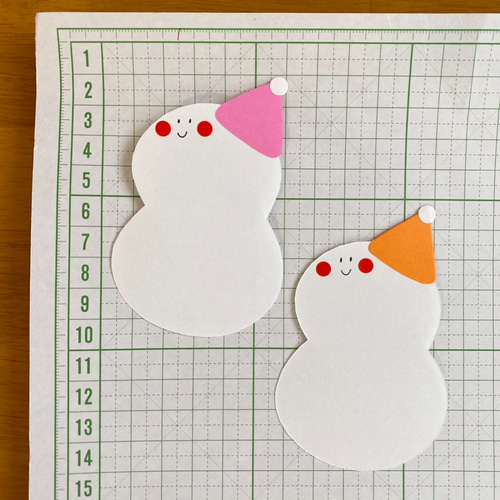 手書きサンキューカード　30枚　ゆきだるま 手書きサンキューカード サンクスカード 30枚 ゆきだるま セミオーダー