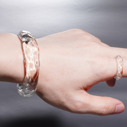 ガラスの氷 Clear Glass Bangle 【YASUDA GLASS】 バングル・リスト