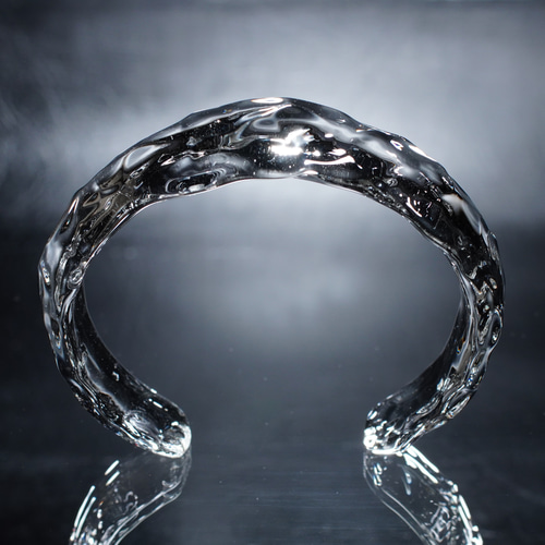 ガラスの氷 Clear Glass Bangle 【YASUDA GLASS】 バングル
