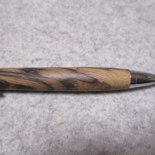 黒柿 孔雀杢 木地仕上げ 木軸ボールペン(シャープペンシル) ペン・筆記