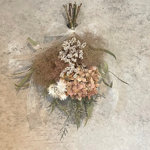 専用＊スモークツリー&アジサイ  ドライフラワースワッグ スモークツリースワッグ | STORES