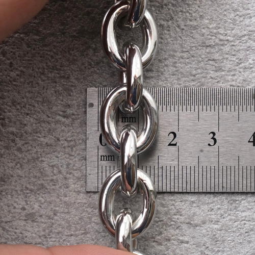 シルバー925製 4MM ラウンドチェーンブレスレット ブレスレット