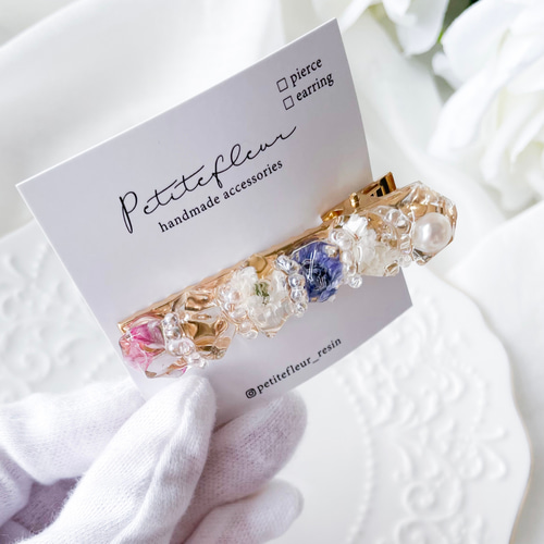 ヘアクリップ ヘアアクセサリー レジン ブランド 人気 花 ミニ