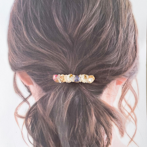 ヘアクリップ ヘアアクセサリー レジン ブランド 人気 花 ミニ