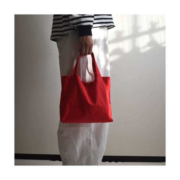 再販⭐︎ミニトートバッグ/ジムバッグ/キャンバス/シンプル 2枚目の画像