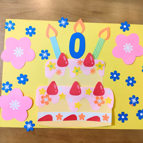 ラミネート済 数字選択可 バースデーケーキ 誕生日 壁面 飾り アルバム