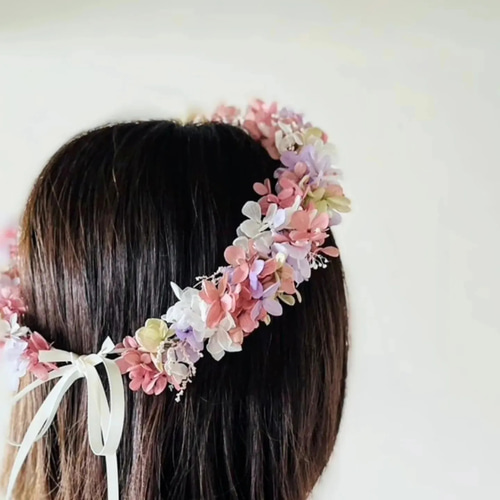 本物のお花の花冠・大人用 プリザーブドフラワー ウェディング