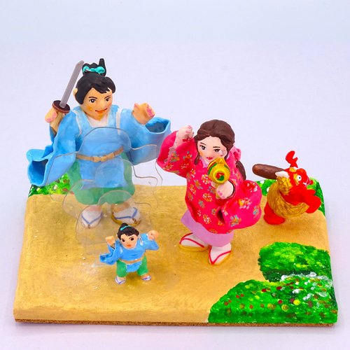 絵本から飛び出したシリーズ 粘土人形「一寸法師」その2 その他人形