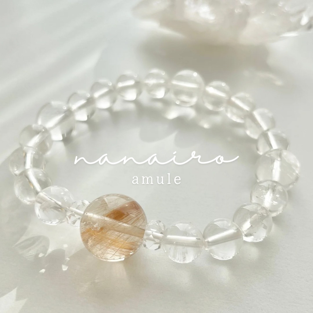 bracelet ♔ タイガールチルクォーツ　ヒマラヤ水晶　マニカラン産　天然石　ブレスレット　引き寄せ　お守り