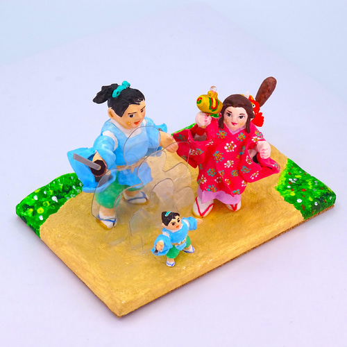 絵本から飛び出したシリーズ 粘土人形「一寸法師」その3 その他人形