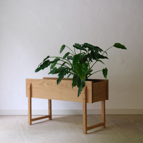 プランタースタンド OAK無垢材 一輪挿し・花瓶・花器 unknown 通販
