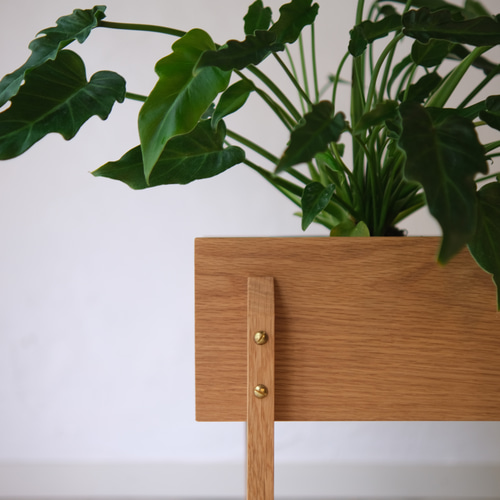 プランタースタンド OAK無垢材 一輪挿し・花瓶・花器 unknown 通販