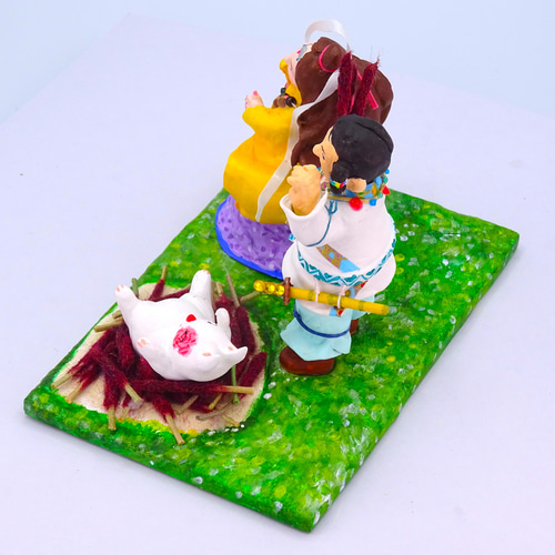 絵本から飛び出したシリーズ 粘土人形「因幡の白兎」その3 その他人形