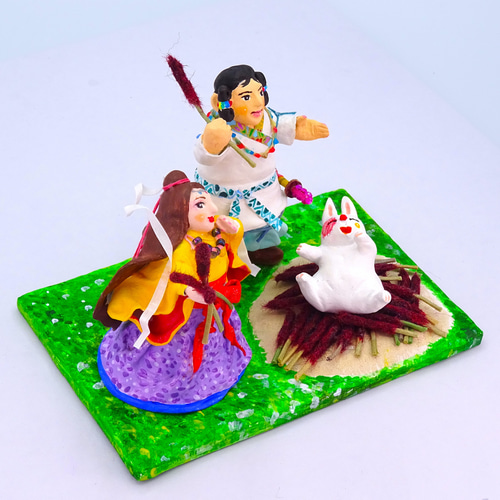 絵本から飛び出したシリーズ 粘土人形「因幡の白兎」その5 その他人形
