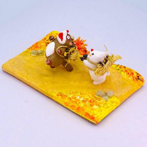 絵本から飛び出したシリーズ 粘土人形「カチカチ山」その8 その他人形