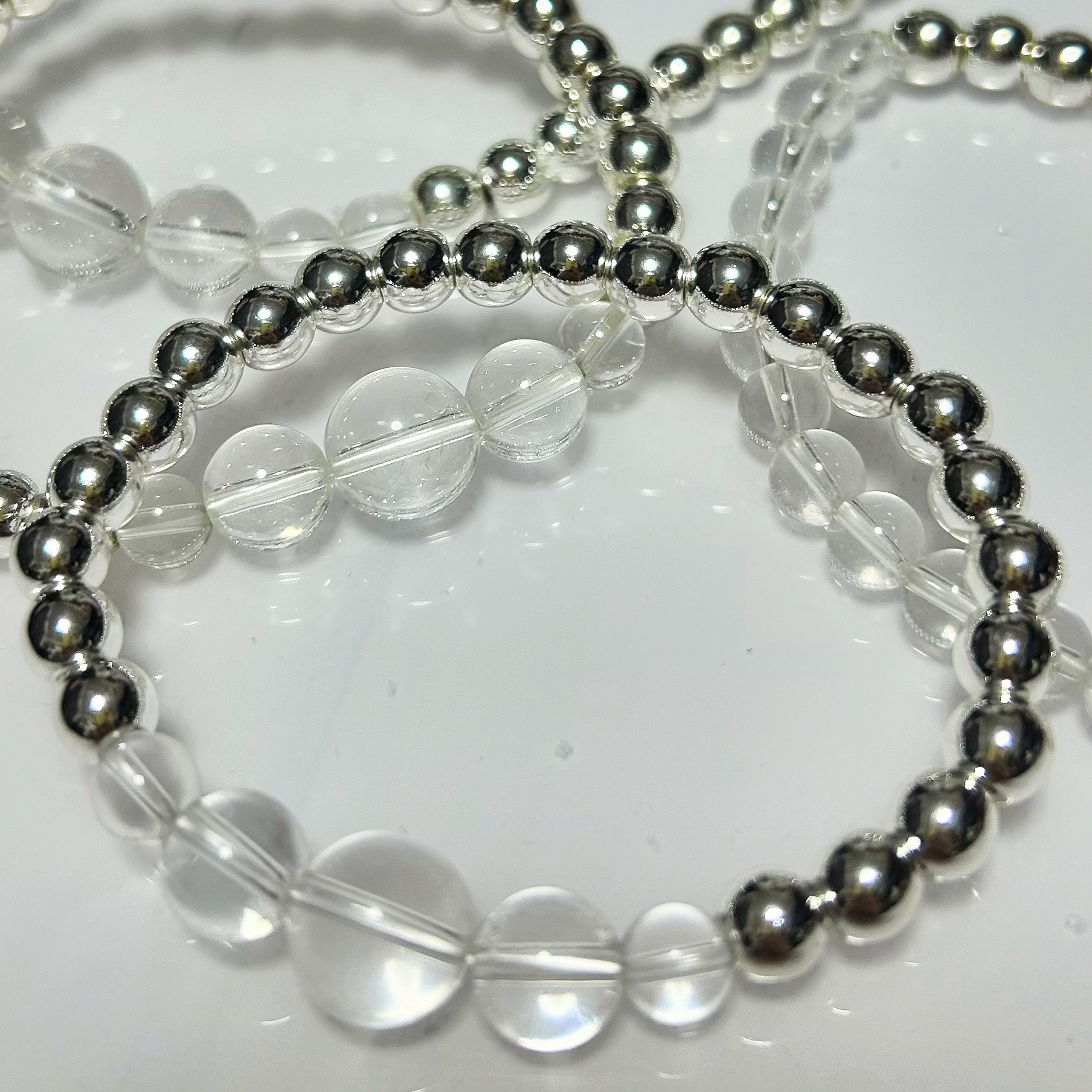 ヘマタイト✖️水晶　ブレスレット