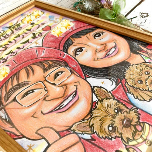 似顔絵 還暦祝い・古希・喜寿・米寿・傘寿・卒寿・百寿