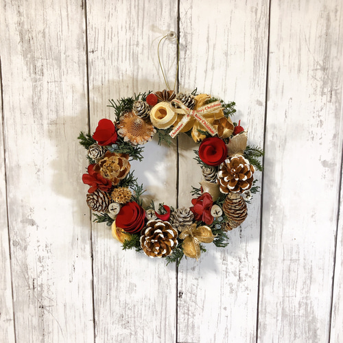 クリスマスリース no.3 直径20cm プリザーブドフラワー MUM FLOWERS
