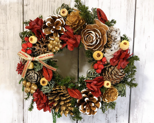 5.クリスマスリース クリスマスリース no.5 直径20cm プリザーブドフラワー MUM FLOWERS