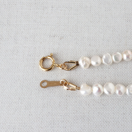 14kgf 淡水パール ミニ バロック 1連 ブレスレット ブレスレット  