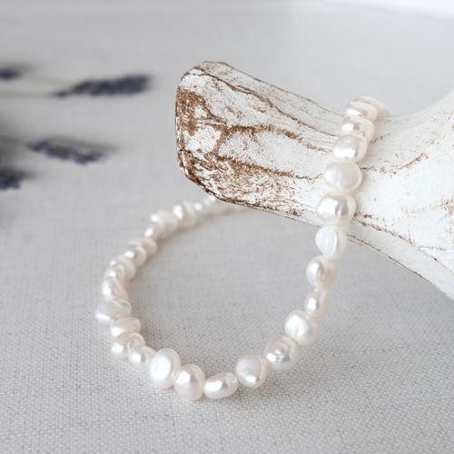 14kgf 淡水パール ミニ バロック 1連 ブレスレット ブレスレット  