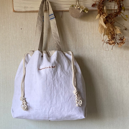 豪華手刺繍*アンティーク、ヴィンテージ*花かごバッグ手刺繍*ホーム
