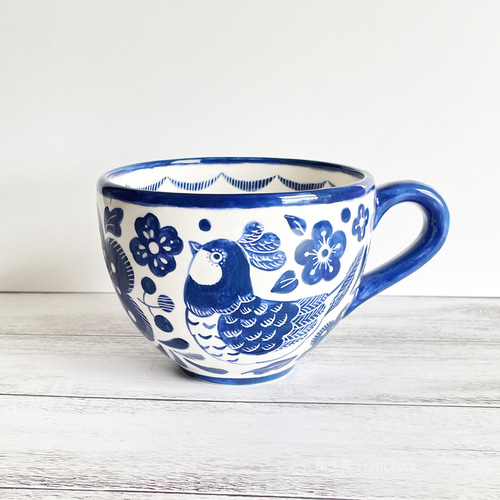 カフェオレカップ ～Jardín～ 001UB マグカップ 陶工房Francesca 通販