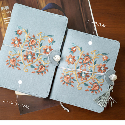 桜シリーズ夜桜手帳布面刺繍古風手帳手帳A6手帳 桜シリーズ夜桜手帳布面刺繍古風手帳手帳A6手帳