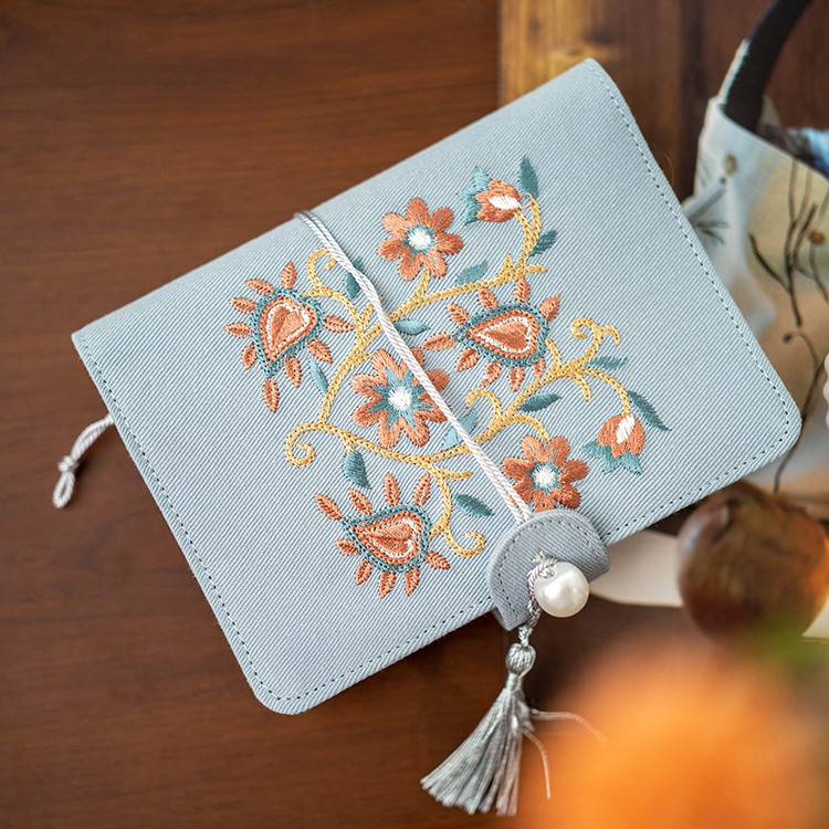 桜シリーズ夜桜手帳布面刺繍古風手帳手帳A6手帳 桜シリーズ夜桜手帳布面刺繍古風手帳手帳A6手帳