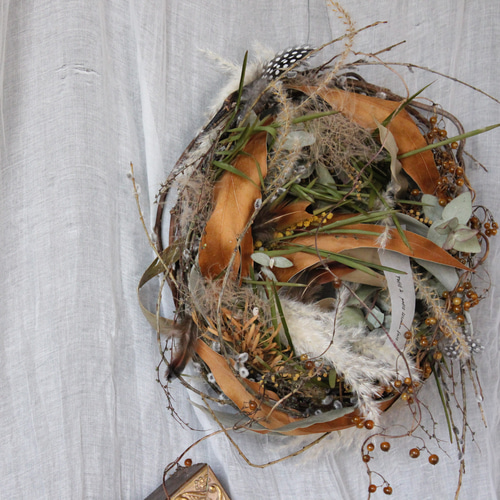専用＊感謝sale＊鳥の巣風ドライフラワーリース＆タペストリー＆フレーム 専用＊感謝sale＊鳥の巣風ドライフラワーリース＆タペストリー＆フレーム