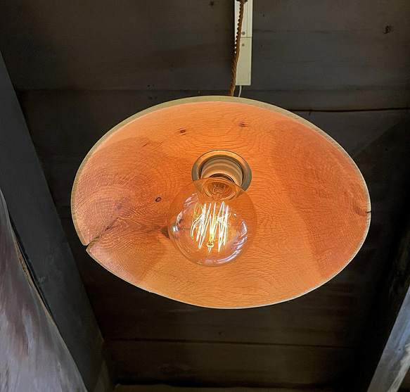 生木のアベマキのペンダントライト中 