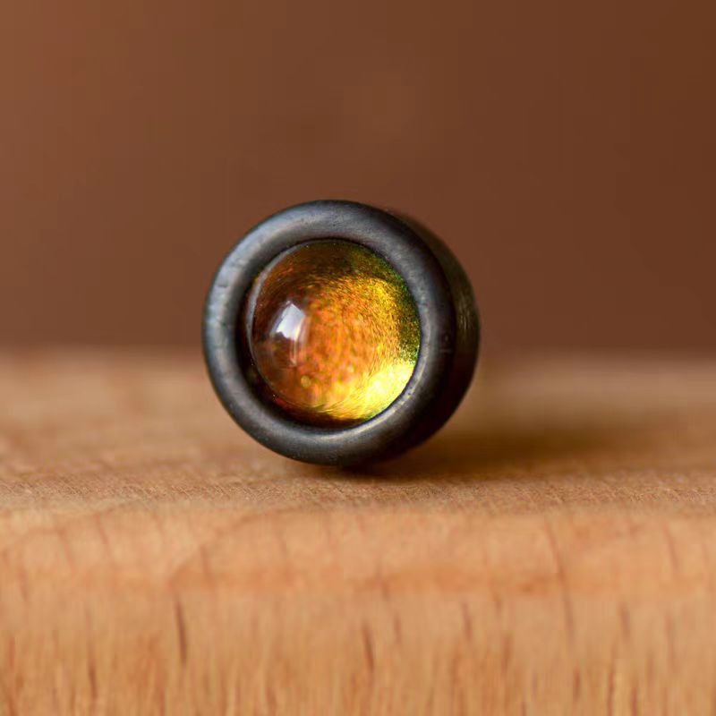 ハンドメイド ピアス 猫の目 手作り イヤリング 紫檀 オパー 耳飾 ノンホール クリップ式可能 恋人 誕生日 周年記念