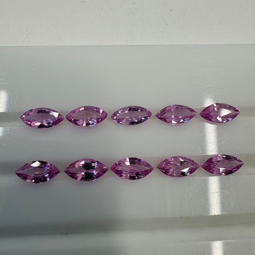 天然ピンクサファイア マーキース 10ピースセット 2.52ct *未使用 