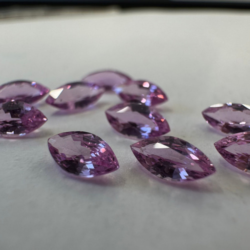 天然ピンクサファイア マーキース 10ピースセット 2.52ct *未使用 