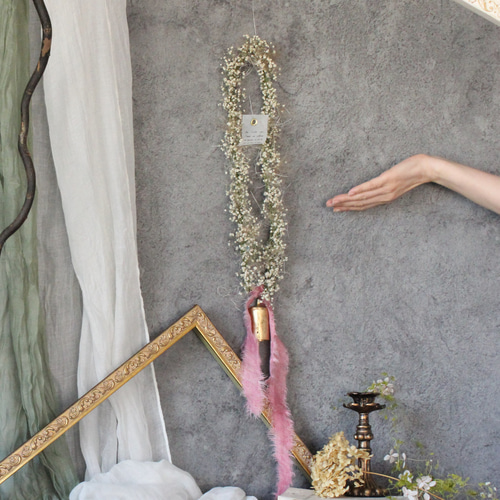 2.かすみ草オーバルリース リースレッスン】かすみ草のオーバルリース - YouTube