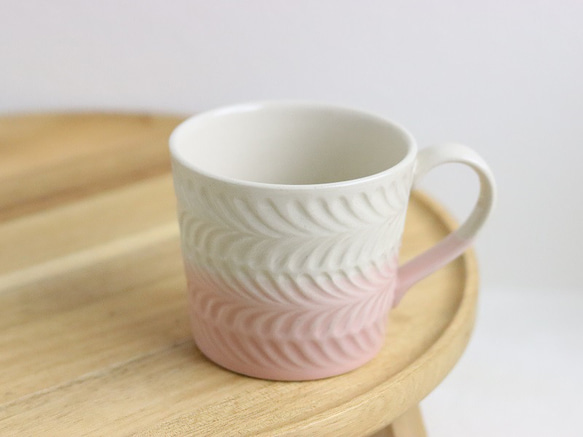 【波佐見焼　マグカップ】ローズマリー　マグカップ　＋Pink 1枚目の画像