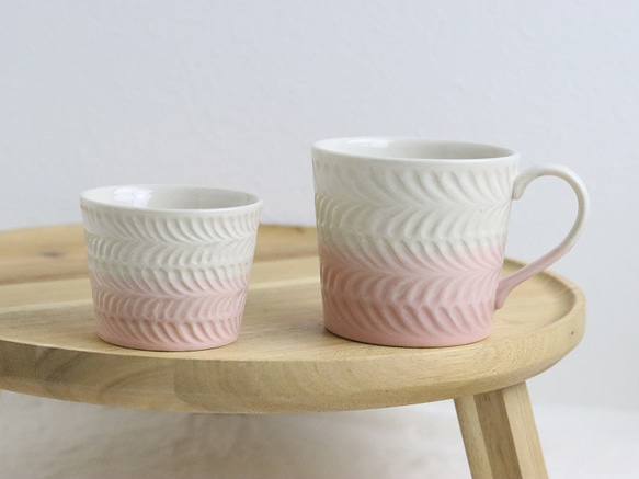 【波佐見焼　マグカップ】ローズマリー　マグカップ　＋Pink 2枚目の画像