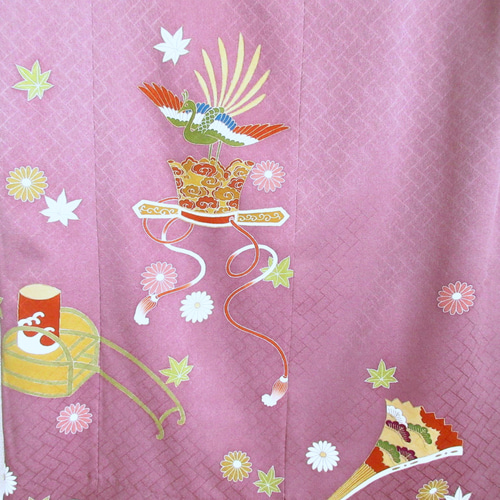 大きめサイズ】着物ドレス◎鳳冠◎細見え縦長シルエット&オール  