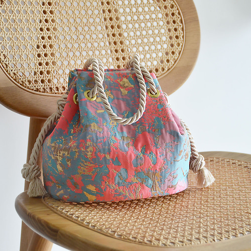 600»◤完売◢ツイードバック*お洒落バック*若草色*上品*プレゼント  