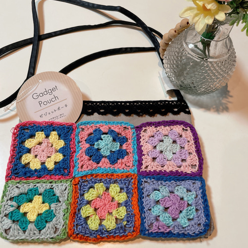 刺繍糸のグラニースクエア・ポーチ ポーチ eri小屋 通販