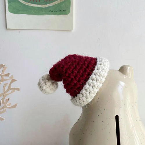 しろくま貯金箱 お着替え 三角帽子 クリスマス 北欧 その他