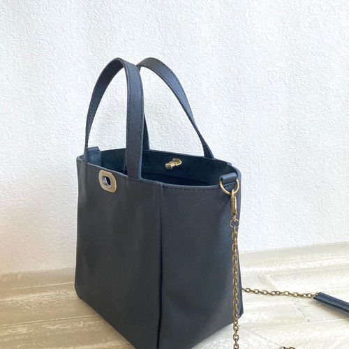 エピ柄　スクエアハンドバッグ　ショルダー付き　ハンドメイド エピ柄スクエアハンドバッグショルダー付きハンドメイド