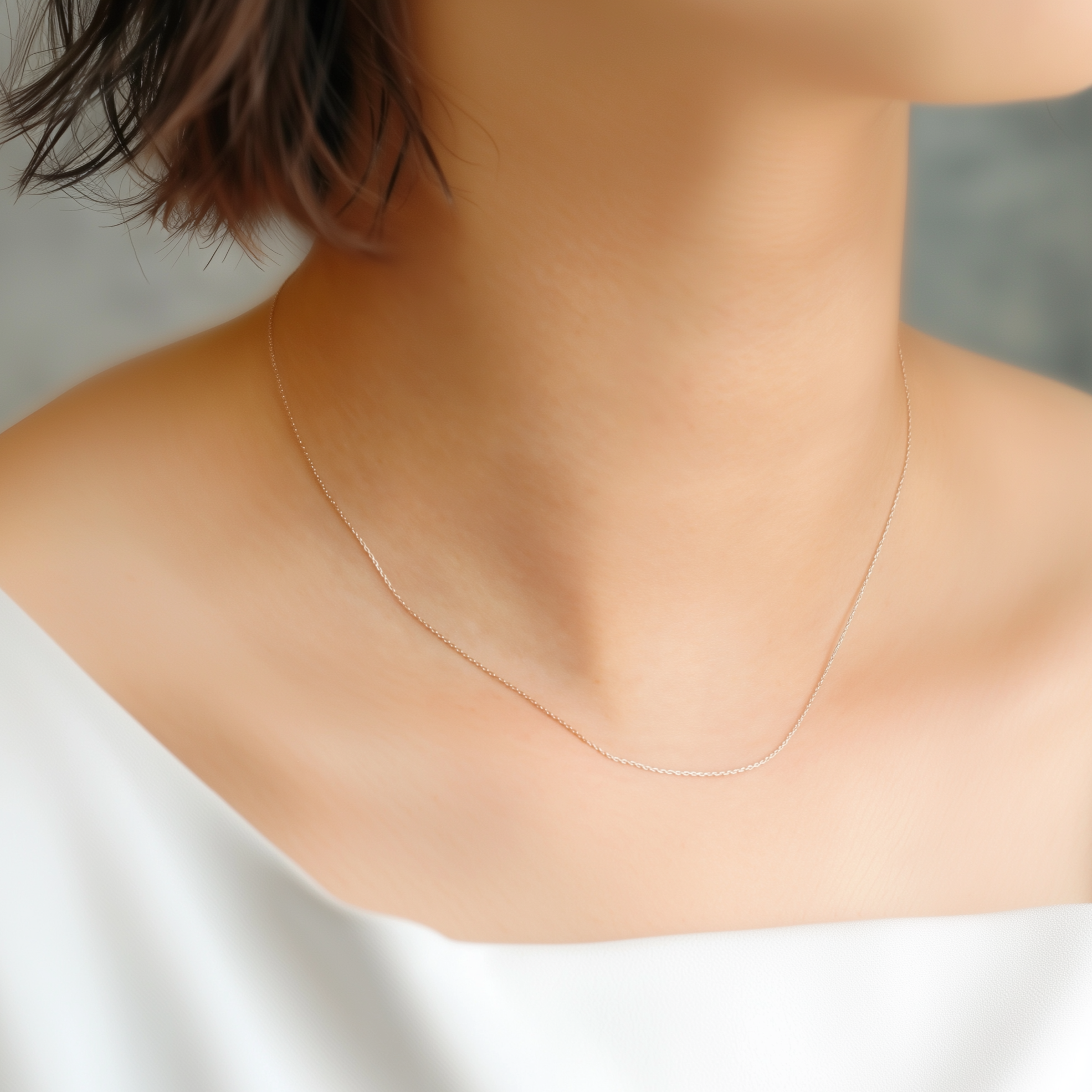 再販】夏おしゃれ✨つけっぱなし K10 シンプル 華奢 チェーン