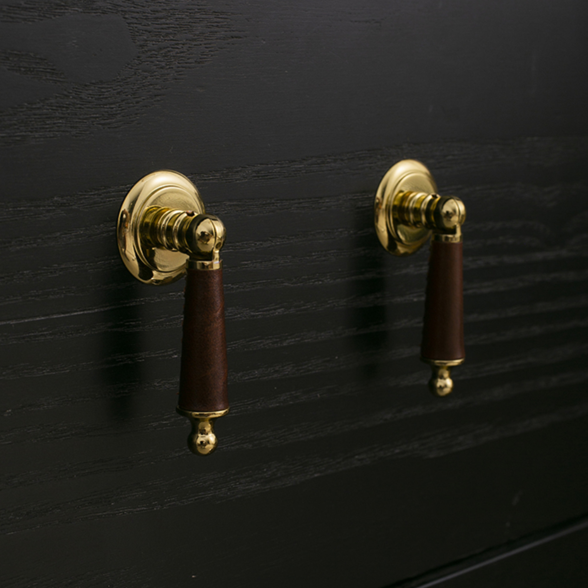 ハンドル真鍮キャビネットドアハンドル家具引き出し手縫い本革小ハンドル