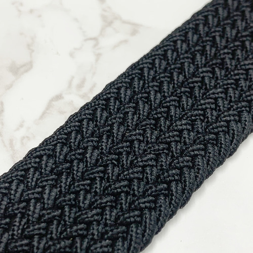 日本製 クロコダイル マット仕上げ ゴムメッシュ ベルト ワニ革 エラ