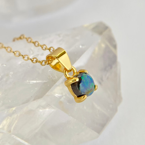 ぽー　フルオーダーボルダーオパールネックレス ぽー フルオーダーボルダーオパールネックレス オーストラリア産