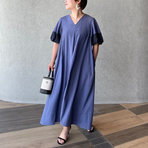 半袖♡ワンピース ドット柄 体型カバー 涼しい ワンピ 着痩せ ゆったり 薄手 リアルスタイル REAL STYLE ワンピース レディース 速乾 薄手 春