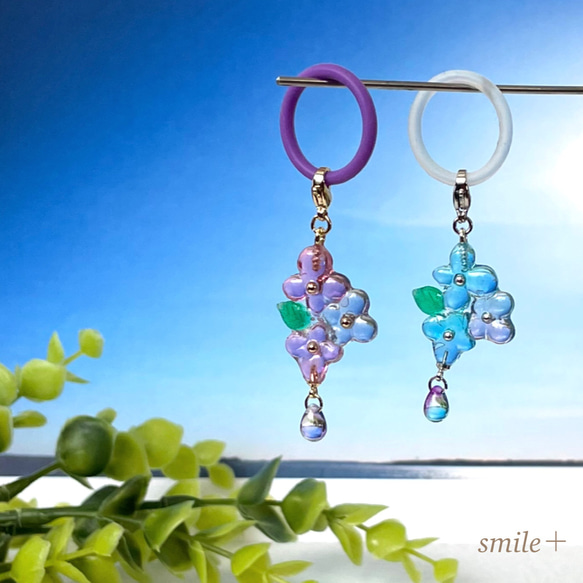 umbrella charm】 アンブレラマーカー お花 天然石 チャーム